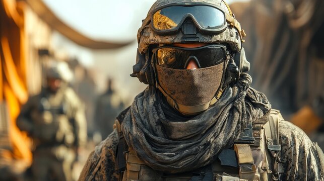 Military Special Forces Soldier. Generative AI