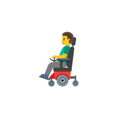 Person in Motorized Wheelchair Emoji
