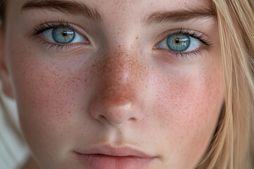 Naklejka premium Close-up photo of beautiful woman