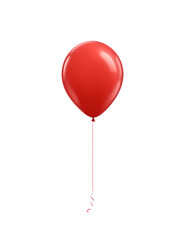 red balloon isolated on white