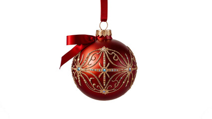 red christmas ball isolated