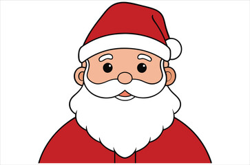 Santa Claus vector,  cartoon,  Santa portrait