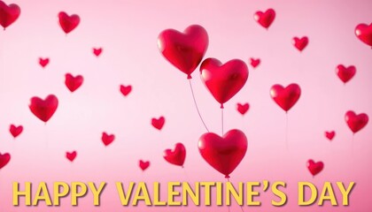 Heart Balloons and Love Decor for Valentine's