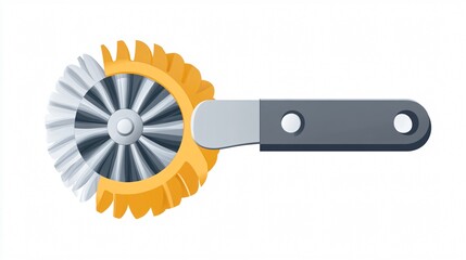 Professional Crinkle Cutter Icon: Transparent Vector Isolated Design