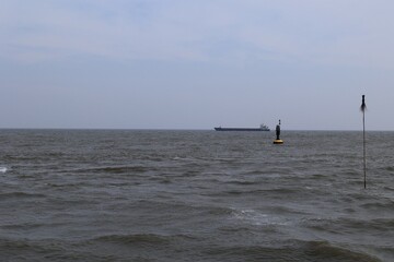 Blick auf die Küstenlandschaft bei Cuxhaven an der Nordsee	
