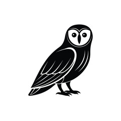 owl--silhouette-vector