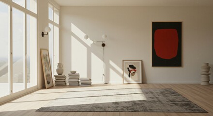 empty scene to use in interior designs and mockups