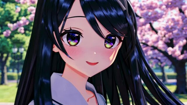 3D-rendered Anime woman Character 