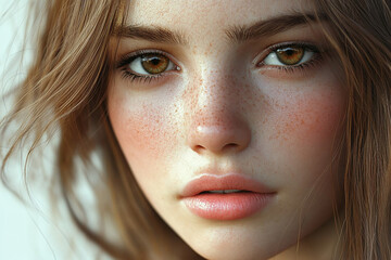 Fototapeta premium Close-up photo of beautiful woman