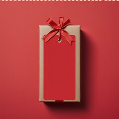 Red Gift Label
