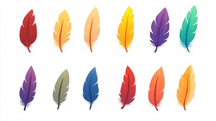 Feather Icon Transparent Vector Isolated 2D