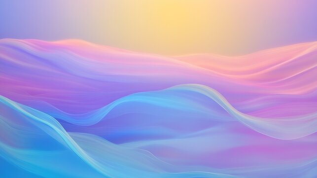 abstract representation of data algorithms with flowing multi-colored waveforms intersecting and weaving in harmonious