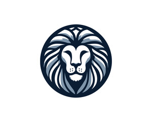 Lion Logo Design Vector Template. Lion Head Logo Icon Vector illustration. Black and white Lion head vector illustration.