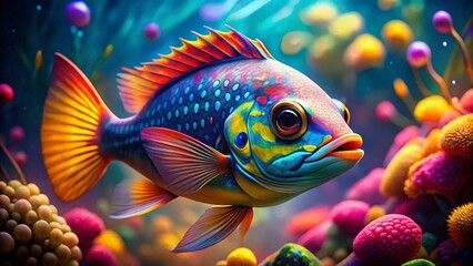 Fototapeta premium Close-up Tropical Fish - Stunning Underwater Scene