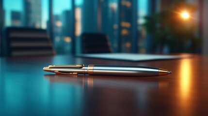 Pen with Built-In Stylus in Modern Setting. Generative AI