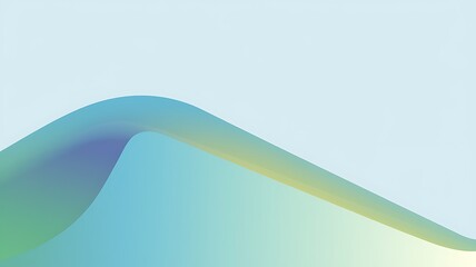 Abstract Pastel Blue Green Wave Design