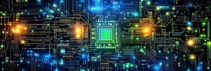 Digital Highway Abstract Data Flow in a Futuristic Network with Vibrant Colors and Lines