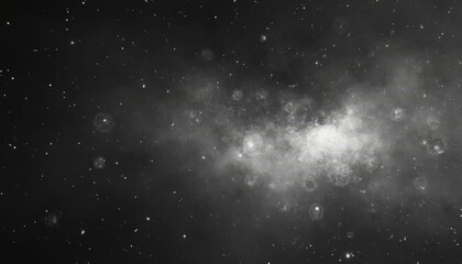 Fototapeta premium Chaotic Cosmic Scene with Black and White Starry Night and Nebula