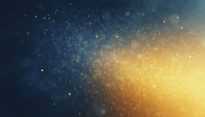 Obraz premium Dreamy Gradient from Deep Blue to Golden-Yellow with Glowing Particles