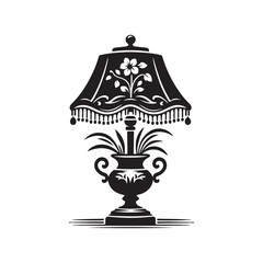 a lamp silhouette vector 