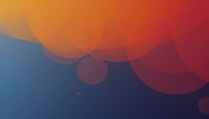 Gradient Background with Blue to Orange and Overlapping Circular Shapes