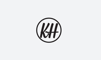 KH, HK, K, H Abstract Letters Logo Monogram