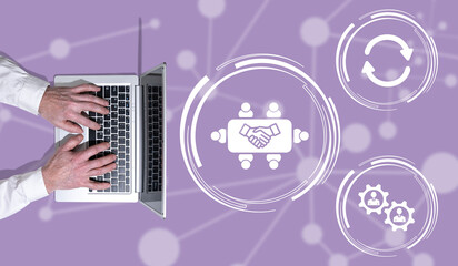 Fototapeta premium Concept of business relationship