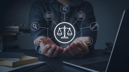 Labor Law Consultation: Attorney Providing Legal Advice on Screen