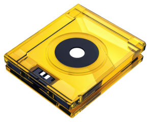 PNG Diskette yellow electronics transparent.