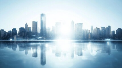 Urban Skyline with Natural Lighting and High Contrast