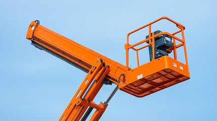 Orange Cherry Picker Against White Background. Generative AI