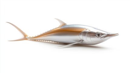 Metallic Swordfish Bill on White Background. Generative AI