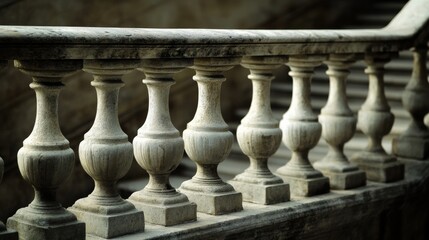 Fototapeta premium Elegant Architectural Details in Dimly Lit Setting