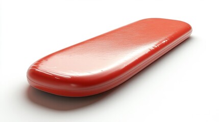 Red Swimming Kickboard on White Background. Generative AI