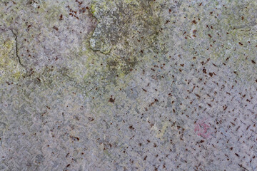 Aged Steel Surface with Dried Concrete Residue