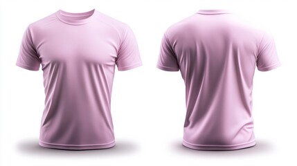 Lavender Pocket T-Shirt 3D Render Mockup. Generative AI