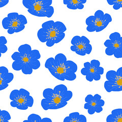 blue flower seamless pattern. design for background, wallpaper, carpet, cloth, batik, textile, embroidery, sarong, interior decoration, floor, curtain, fabric print, ceramic