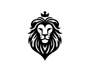 Lion King logo design icon symbol vector illustration. 