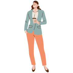 Business people working. Different men, women wearing smart casual office outfits standing with computer. Diverse stylish men wearing modern street fashion clothes. Handsome guys in casual autumn, fal