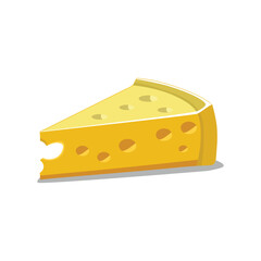 Cheddar Cheese Slice with a Bite