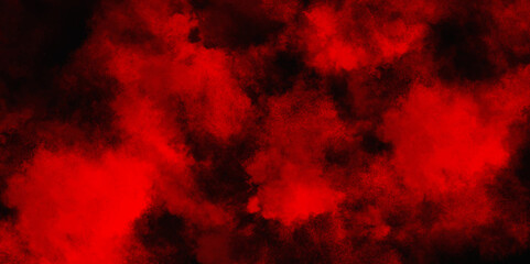 Abstract red and black smoke clouds background, Smoky grunge stain painting clouds galaxy, Paints dissolved in water with a beautiful spectacular red, seems to be a representation of the beauty .