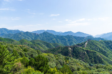Fototapeta premium View of Badaling Great Wall in Beijing, China