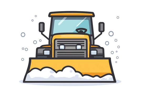 A simple icon of an open snowplow, vector illustration, flat design