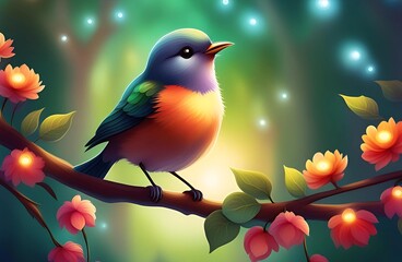 Beautiful bird with nature background for you.