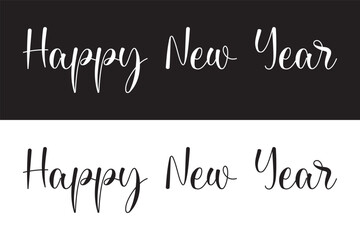 Happy New Year. Lettering text, calligraphy handwriting for christmas happy new year. Holiday christmas background, happy new year symbol for web, print. Greeting card. Vector Illustration in eps 10.