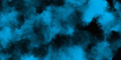 blue and black fog or smoke color isolated background, Abstract smoke wallpaper background for desktop, old vintage textured border design with smoke floating, Color powder splash.