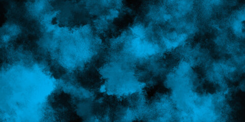 blue and black fog or smoke color isolated background, Abstract smoke wallpaper background for desktop, old vintage textured border design with smoke floating, Color powder splash.