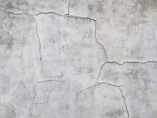 Obraz premium A high-resolution texture of a gray concrete wall, with visible cracks and worn edges, providing an industrial or urban background for design projects.