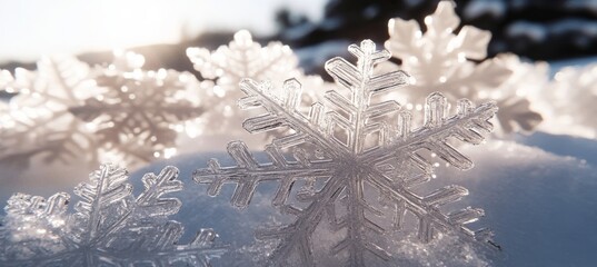 A minimalist product background for Christmas, New Year, and sale events, showcasing a blue podium with snowflakes on a blue background. It is presented as a 3D render illustration with clipping