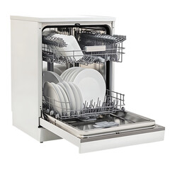 dishwasher isolated on white background full depth of field 